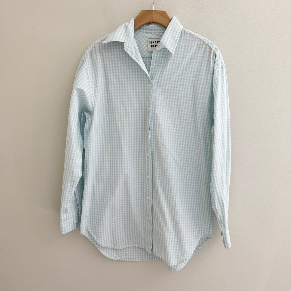 Sunday Best Oversized Gingham Button Down Shirt
